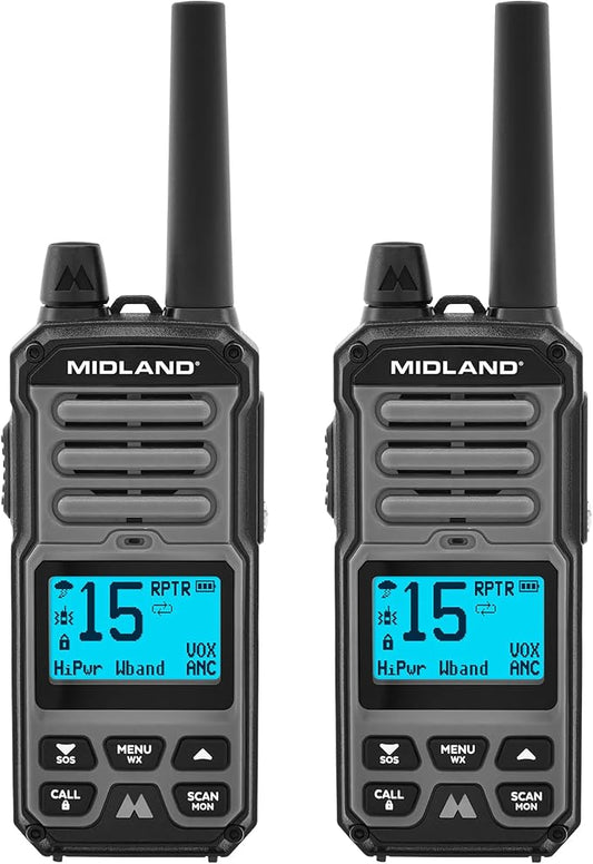 Midland GXT67 Pro GMRS Two Way Radio - 2 Pack Bundle