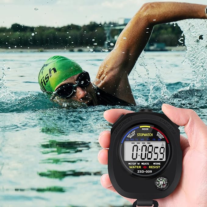 Multi-Function Electronic Digital Sport Stopwatch Timer, Large Display with Date Time and Alarm Function,Suitable for Sports Coaches Fitness Coaches and Referees (15pack)