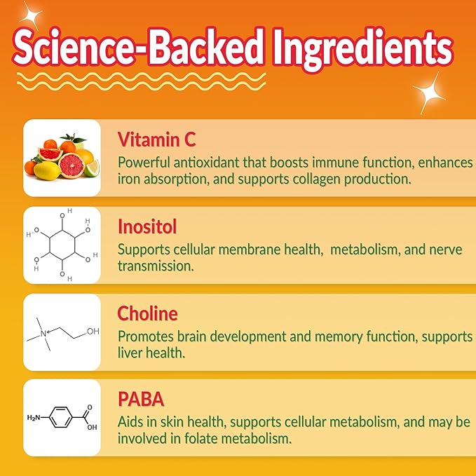 Super Vitamin B Complex Gummies - All B Vitamins Including Methyl B12, B1, B2, B3, B5, B6, Biotin, Methylfolate with Vitamin C, Choline, Inositol, PABA for Energy, Brain & Immune Support, Sugar Free