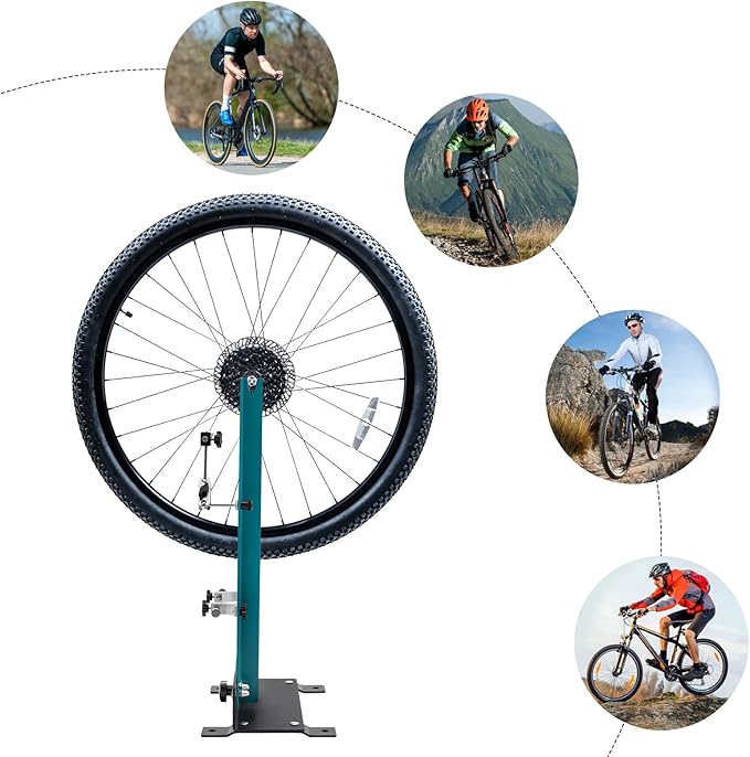 Wheel Truing Stand, 27.5-29inch Wheel Tire Truing Stand Tabletoptire Rims Repair Tool Professional Bicycle Wheels Maintenance Instrumentation for Children'S Bikes Folding Bikes Road Bikes