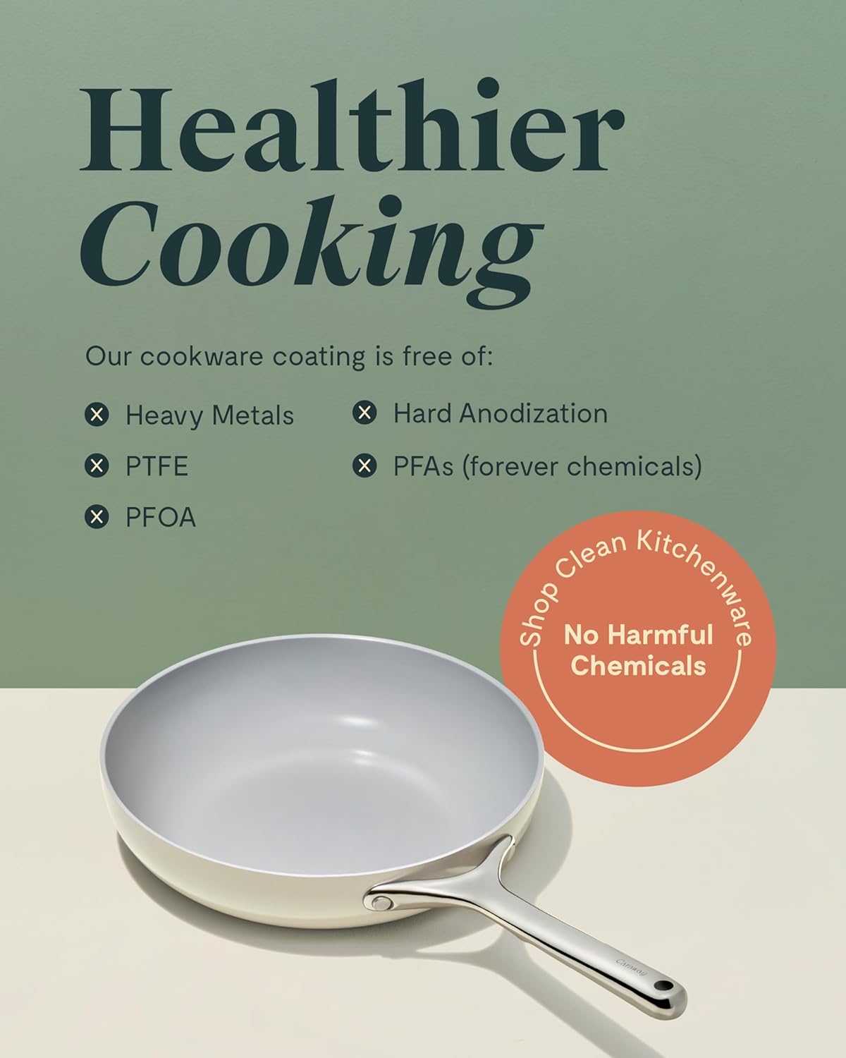 Caraway Fry Pan Duo - Nonstick Ceramic Frying Pan (8" & 10.5”) - Non Toxic, PTFE & PFOA Free - Oven Safe & Compatible with All Stovetops (Gas, Electric & Induction) - Perracotta