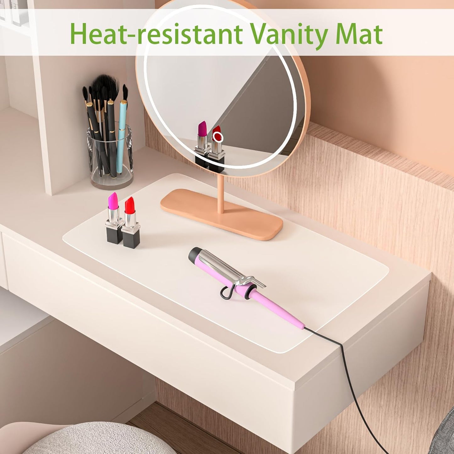 Small Silicone Mats for Kitchen Counter: 13” x 18” (1MM) Clear Non-slip Countertop Protector Liner - Non-Stick Heat Resistant Baking Mat For Pastry Translucent (2/Pack)