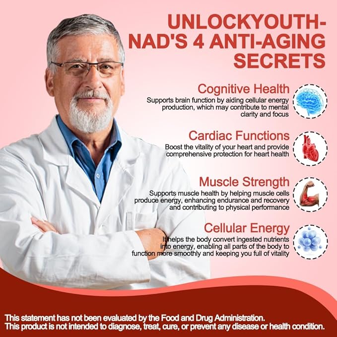 NAD Supplement 1200mg Synergistic Blend with Nicotinamide Riboside, PQQ & Resveratrol - Premium Anti-Aging Supplement for Cellular Energy, Mental Clarity and Longevity (30 Packets)1