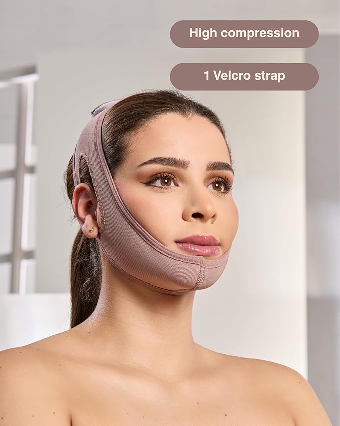 SHAPE CONCEPT Chin Strap for Sleeping 320 with Powernet, Otoplasty Headband, Double Chin Reducer and Ear Correctors