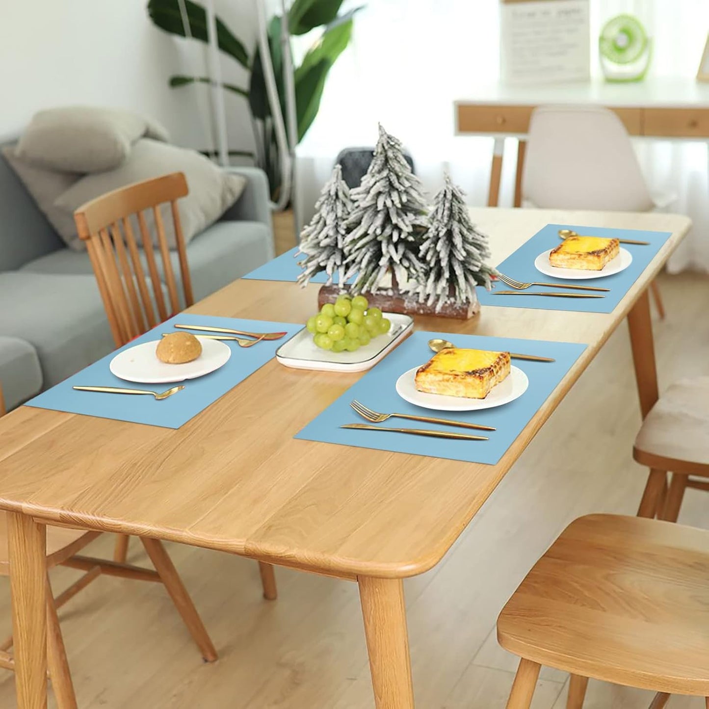 Large Silicone Heat Resistant Mat 78.7” x 15.7”, Nonslip Silicone Mats for Kitchen Counter, Countertop Protector, Nonstick Waterproof Craft Mat Table Placemat, Cyan