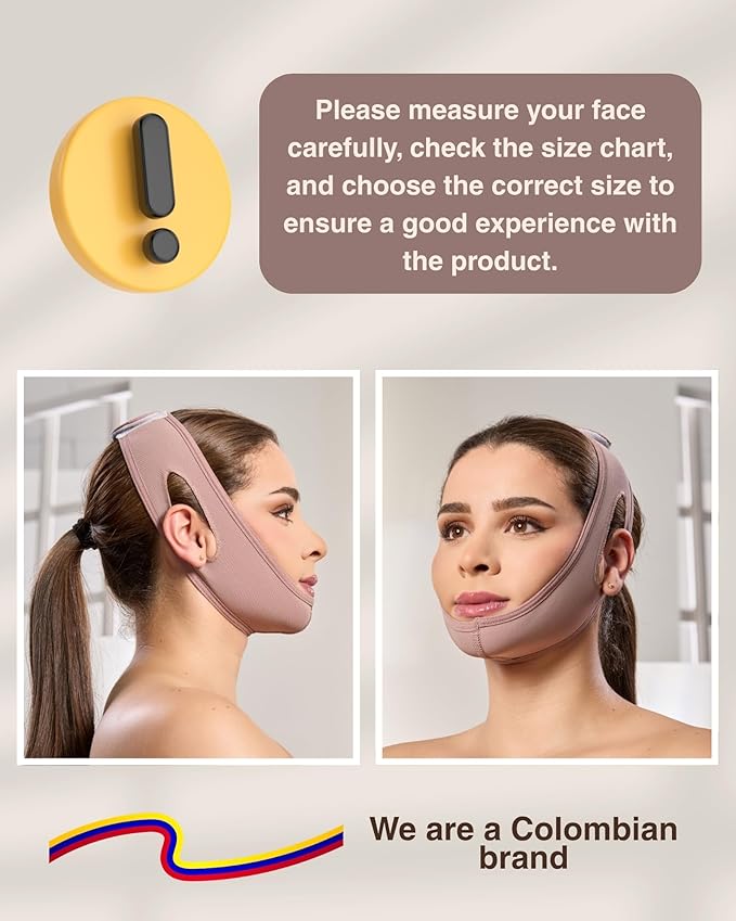 SHAPE CONCEPT Chin Strap for Sleeping 320 with Powernet, Otoplasty Headband, Double Chin Reducer and Ear Correctors