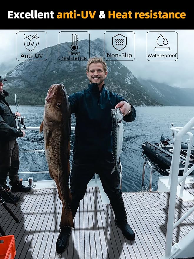 FOCEAN Boat Flooring EVA Foam Boat Decking Faux Teak Marine Flooring Boat Mat Boat Carpet Sheet for Motorboat RV Yacht Kayak Surfboard, 94.5"x 47.2"/35.4"/23.6"/15.7"