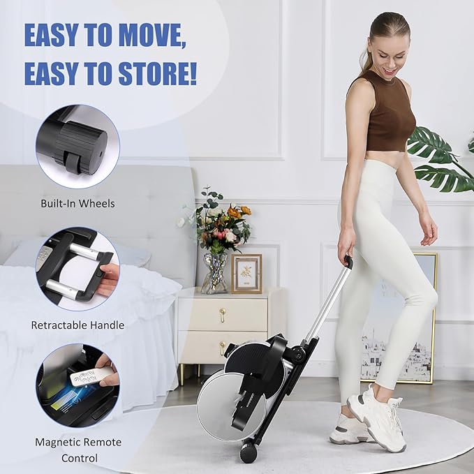 ANCHEER Under Desk Elliptical, Leg Exerciser While Sitting for Seniors with Remote Control, Display Monitor, Electric Seated Pedal Exerciser for Home, Ellipse Leg Exerciser as Seen on TV