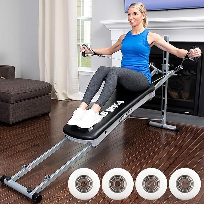 Total Gym Replacement Set of 4 Wheels/Rollers for Models 2000, 3000, Some 3000 XL, and a Few Very Early XL(White)