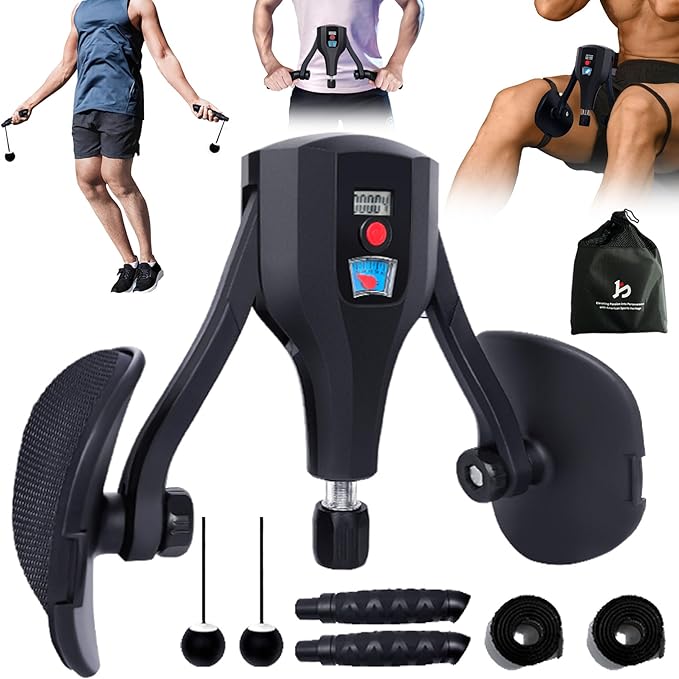 Thigh Trainer 0-132 lbs Adjustable Resistance Pelvic Floor Muscle Kegel Exerciser, Thigh Exerciser & Booty Trainer for Women & Men, Pelvic Floor Exercise Workout Machine