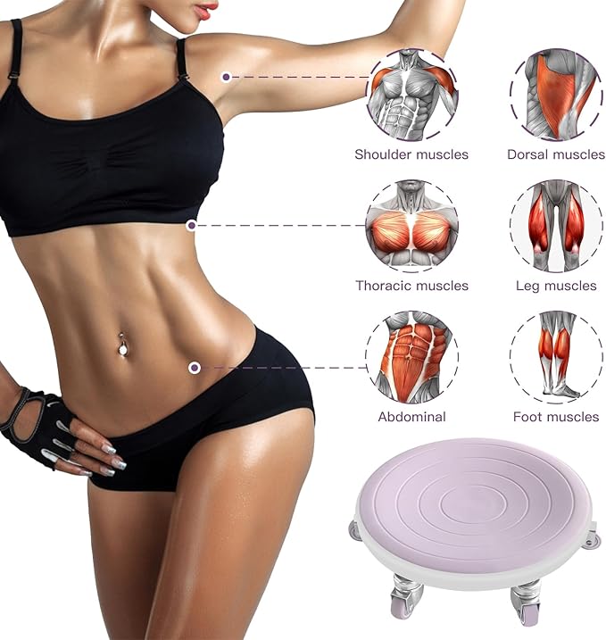 6 Caster Ab Roller, Ab Exercise Equipment with Knee Pads, Ab Roller Wheel for Core Exercise, Abdominal Strength Training for Home Gym, 360° Silent Ab Workout Equipment