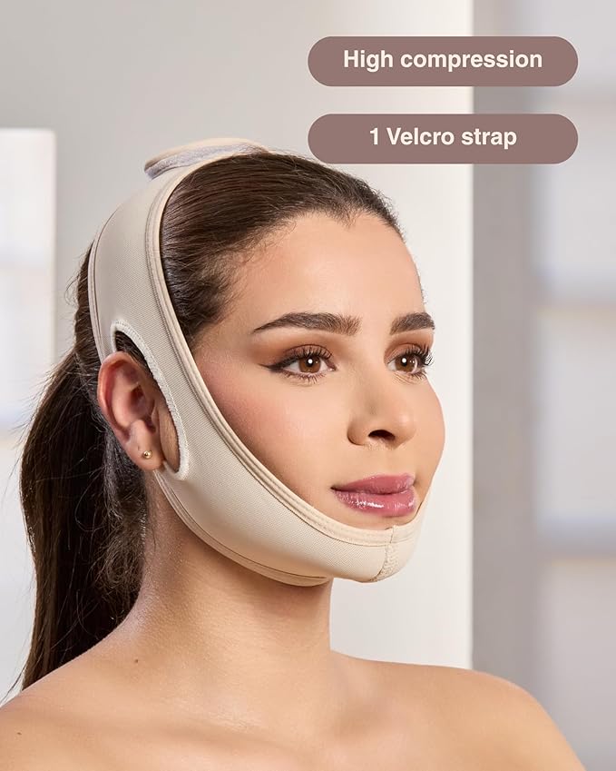 SHAPE CONCEPT Chin Strap for Sleeping 320 with Powernet, Otoplasty Headband, Double Chin Reducer and Ear Correctors