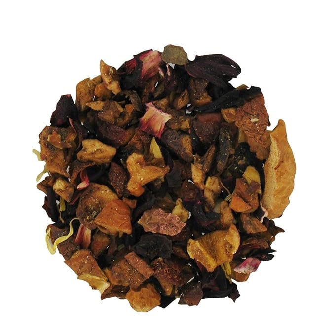 Angel Falls Mist Herbal Tea | Loose Leaf Caffeine-Free Blend | Strawberry Lemon Fruit Tea with Apple Rosehip Hibiscus Orange | 4oz Pouch | Refreshing Hot or Iced Herbal Infusion