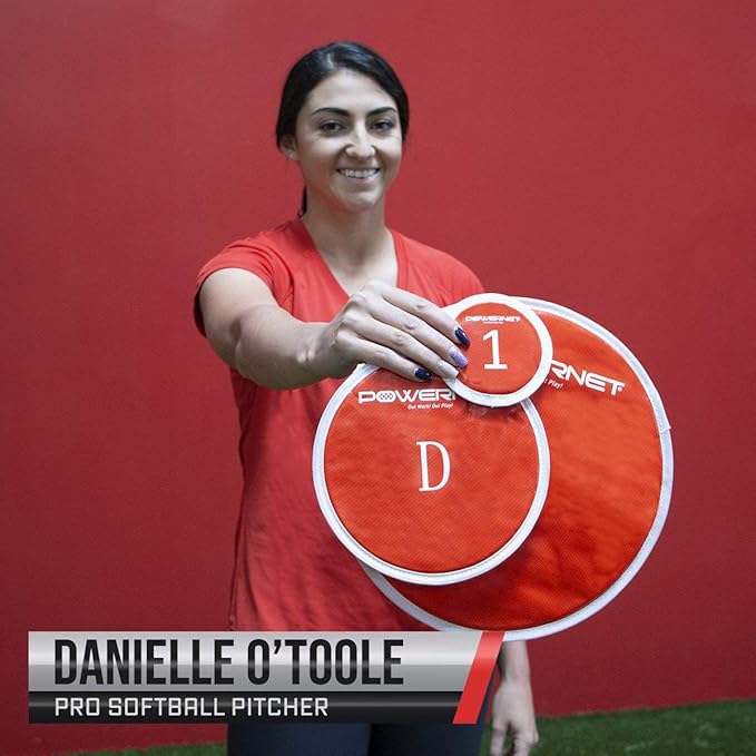 PowerNet Pitching Bundle, Baseball Net with Pitch Perfect Targets & Strike Zone Attachment, Weighted Ball, Softball Baseball Training Equipment to Increase Pitching Accuracy, 3 Net Sizes