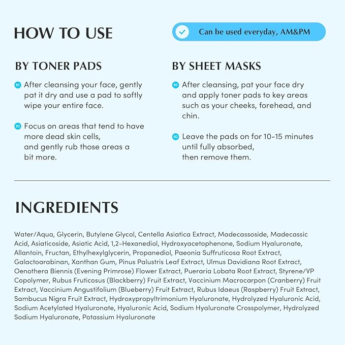 Swimming Pool Toner Pads - Dual-Textured Facial Toner Pads for Pore Care and Gentle Exfoliation | Boosted Hydration with Hyaluronic Acid | Korean Toner Pads for Face (70 Pads)