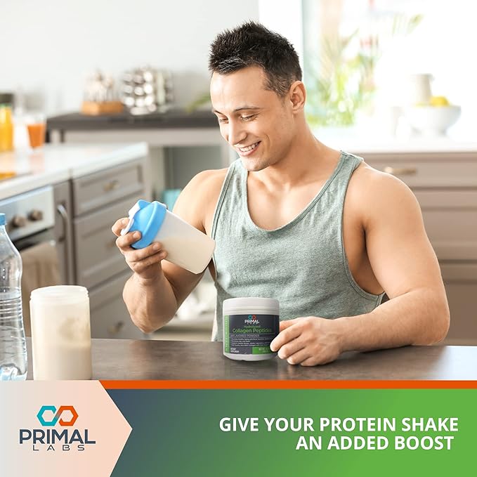 Primal Health Hydrolyzed Collagen Peptides - Multi Collagen Blend - Promotes Healthy Hair, Nails, Skin, & Joints - Non-GMO & Keto Friendly - Unflavored Protein Powder - 30 Servings