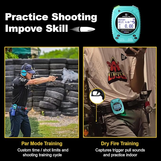 Shot Timer for Shooting Competition,Shot Timers with Protect Cover,Seamless Connection Device,Shooting Timer for Training&Dry Fire