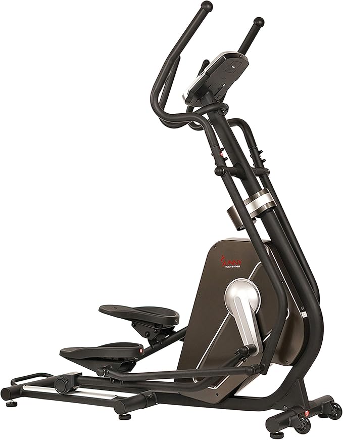 Sunny Health & Fitness Elliptical Trainer Machine w/Built-in Pulse Sensor, Low Impact Cardio Exerciser & Full-Body Cross Training for Home, Optional Free SunnyFit App Link & Electric w/300LB Load