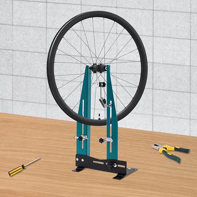 Wheel Truing Stand, 27.5-29inch Wheel Tire Truing Stand Tabletoptire Rims Repair Tool Professional Bicycle Wheels Maintenance Instrumentation for Children'S Bikes Folding Bikes Road Bikes