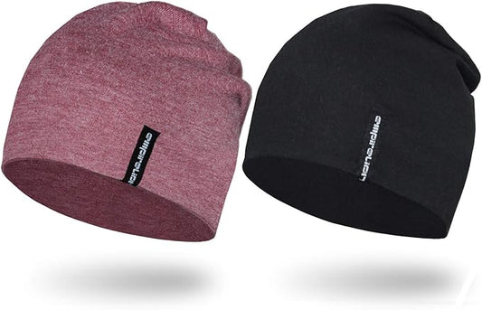 9" Multifunctional Lightweight Beanies Hats Snug Fitting, Running Skull Cap Helmet Liner Sleep Caps