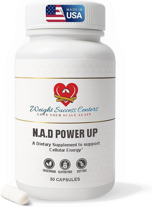 NAD+ Power Up Liposomal NAD+ Supplement – High Potency for Cellular Energy & Healthy Aging – Vegan, Gluten-Free, Non-GMO – for Men & Women – 30-Day Supply