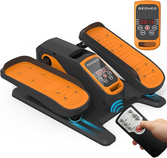 Under Desk Elliptical Machine, Electric Ellipse Leg Exerciser for Senior, Quiet and Compact Electric Seated Pedal Exerciser for Home with Monitor, Remote Control and 12 Adjustable Speeds