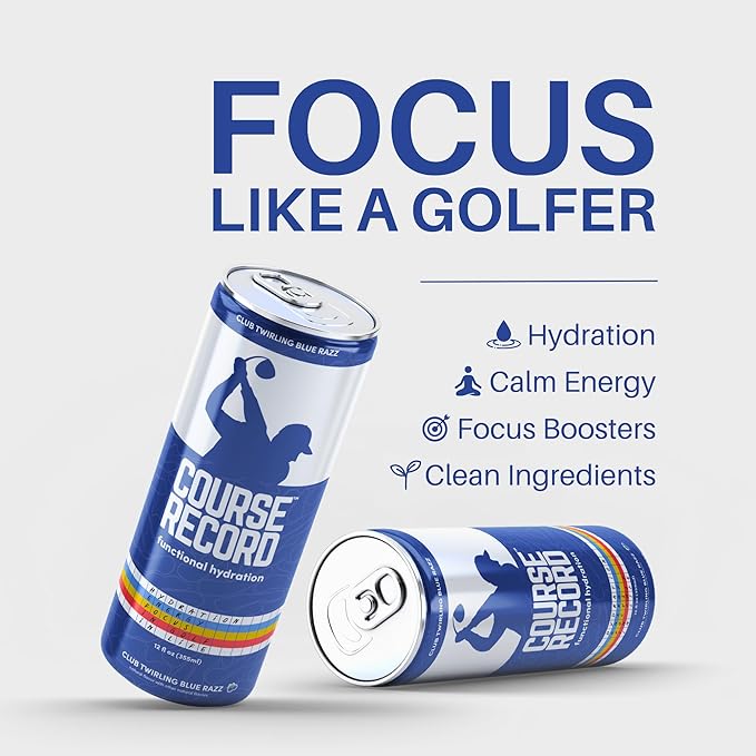 Functional Hydration Drink for Golfers β COURSE RECORD Variety Pack β Electrolytes, Calm Energy & Focus β Healthy Sports Drink β 12-Pack (12oz Cans) β Low Sugar, Low Caffeine