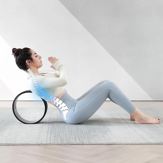 Back Roller, Foam Roller for Neck & Back Pain Relief, Yoga Wheel for Deep Tissue Muscle Massage, High Density Foam Tool for Physical Therapy, Stretching & Exercise(3 Pack)