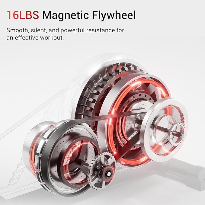 UMAY Elliptical Machine for Home, Elliptical Exercise Machine with 8 Levels Resistance & Pulse Rate Grips, Silent Magnetic Elliptical Trainer with 15.5" Stride and LCD Monitor