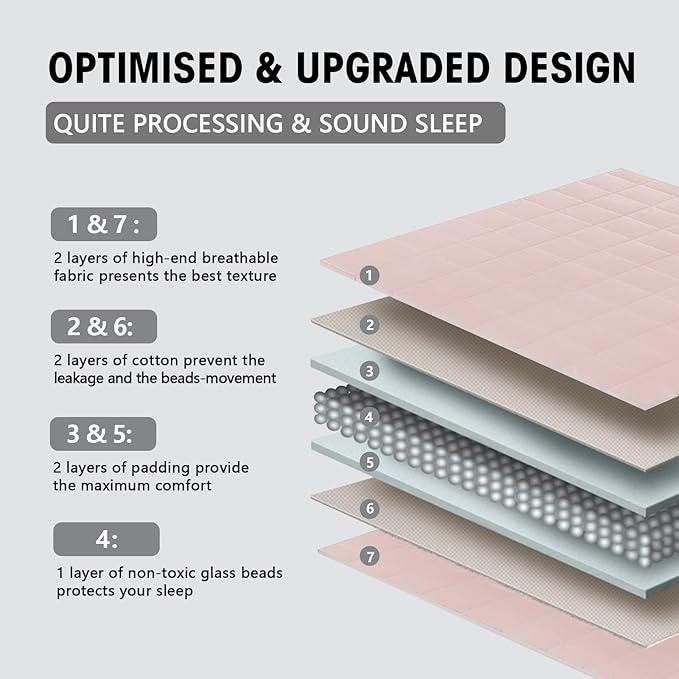 yescool King Size Weighted Blanket for Adults (25 lbs, 80” x 87”, Pink) Cooling Heavy Blanket for Sleeping Perfect for 240-260 lbs, Breathable Blanket for Adults & Couple All Season, Machine Washable