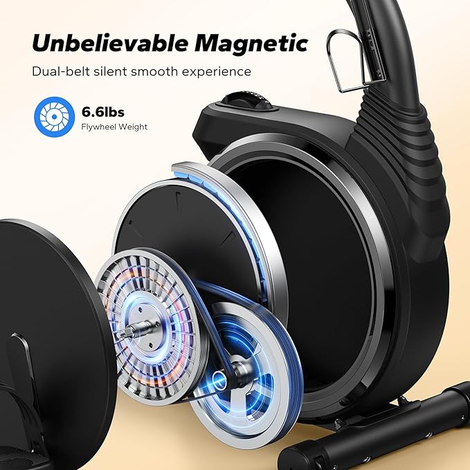 MERACH Recumbent Exercise Bikes for home, Light Commercial High-end Recumbent Bike for Seniors Adults, Magnetic Recumbent Exercise Bike with Smart Bluetooth and Exclusive App, LCD, Heart Rate Handle