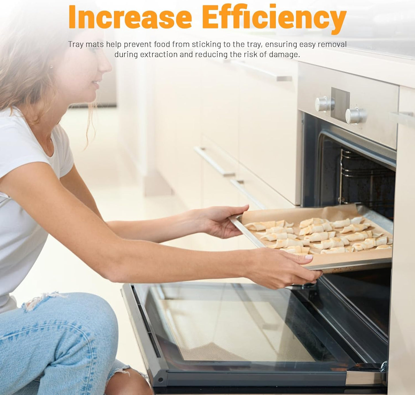 Huakaile 200 Pieces Unbleached Parchment Paper Air Fryer Liners Freeze Dryer Tray Mats, 17 x 6.8" Baking Paper Sheets for Oven Nonstick, Cooking Accessories Parchment Roll for Bread Cake Pans