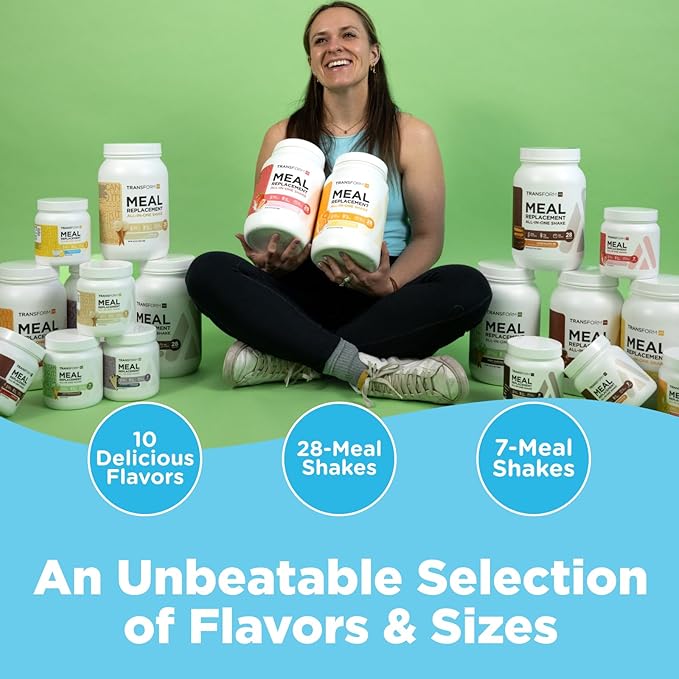 TransformHQ Meal Replacement Shake Powder 28 Servings (Orange Cream) - Gluten Free, Non-GMO
