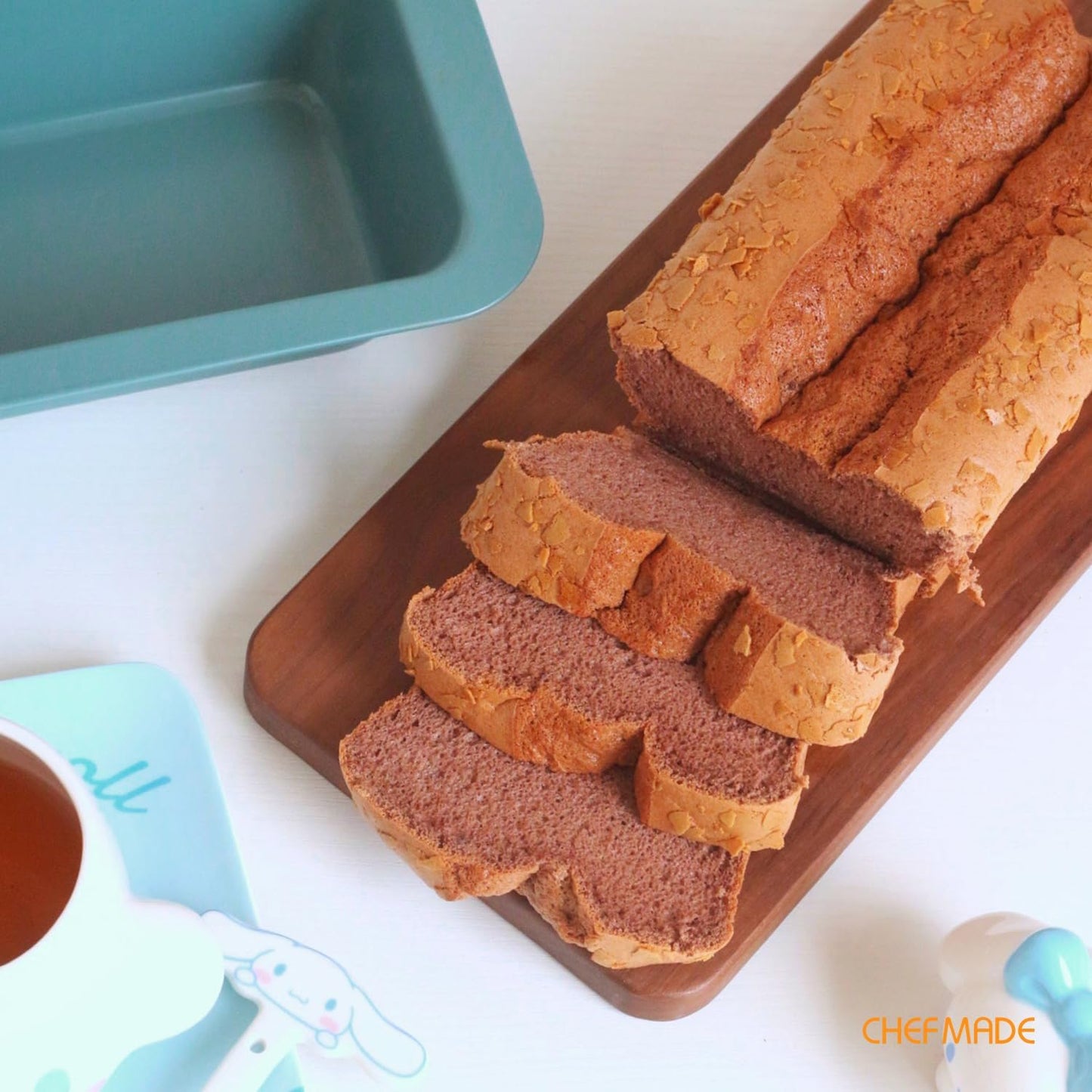 CHEFMADE Bread Loaf Pan, 8.5" x 4.5" Nonstick Meatloaf Pan, Bakeware for Oven Baking,Homemade Bread (Green)