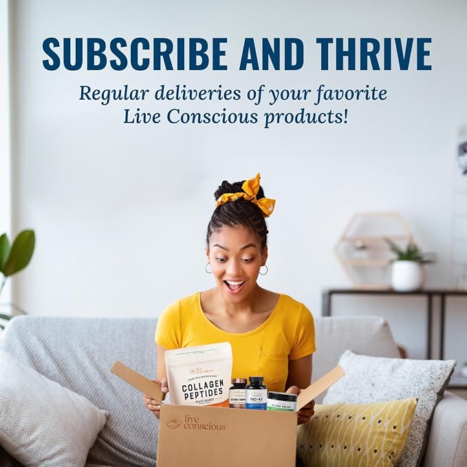 Live Conscious Collagen Powder Hydrolyzed Collagen Peptides Type I & III - Keto & Paleo Friendly - Unflavored - 20 Servings, 7.8 oz