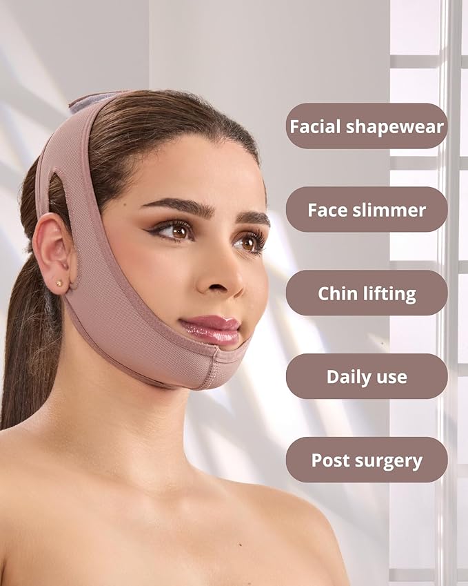 SHAPE CONCEPT Chin Strap for Sleeping 320 with Powernet, Otoplasty Headband, Double Chin Reducer and Ear Correctors