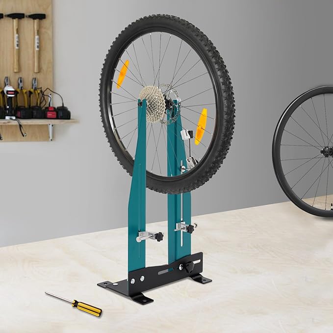 Wheel Truing Stand, 27.5-29inch Wheel Tire Truing Stand Tabletoptire Rims Repair Tool Professional Bicycle Wheels Maintenance Instrumentation for Children'S Bikes Folding Bikes Road Bikes