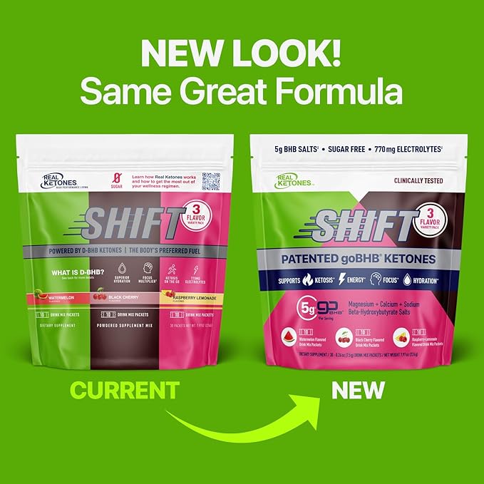 Real Ketones BHB Exogenous Ketones Drink Mix Packets Keto Electrolytes Powder Packets No Sugar with 4 Main Fasting Electrolytes Plus Hydrating Patented Keto BHB - 30 Count Variety Pack