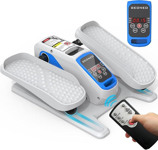 Under Desk Elliptical Machine, Electric Ellipse Leg Exerciser for Senior, Quiet and Compact Electric Seated Pedal Exerciser for Home with Monitor, Remote Control and 12 Adjustable Speeds