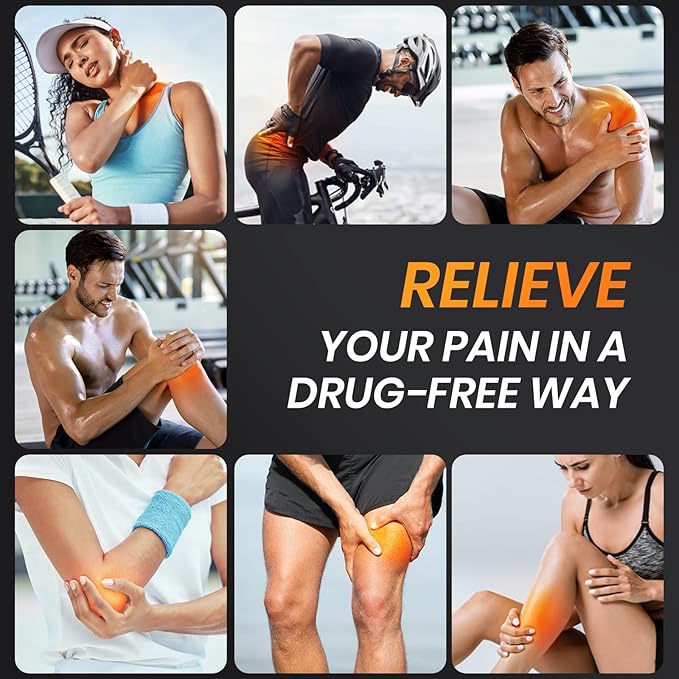 Dual Channel TENS Unit Muscle Stimulator, 3-in-1 EMS TENS Machine with 24 Modes & 40 Levels, Rechargeable EMS Massager for Neck, Shoulder, Sciatica & Back Pain Relief with 12 Pads, EVA Case