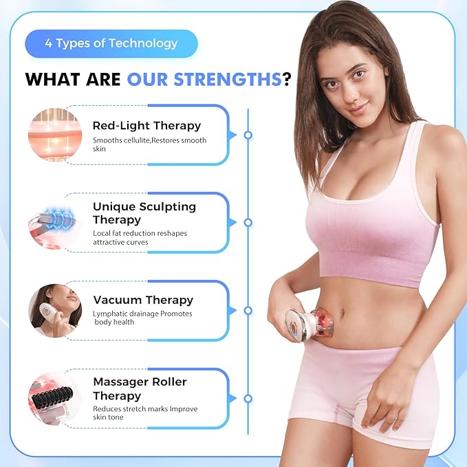REDLOOK 3-in-1 Body Sculptor - Body Sculpting Massager for Stomach, Arms, Legs, & Love Handles - Anti Cellulite Massage Tool, Cellulite Remover, Lymph Drainage Machine, & Skin Tightening Device.