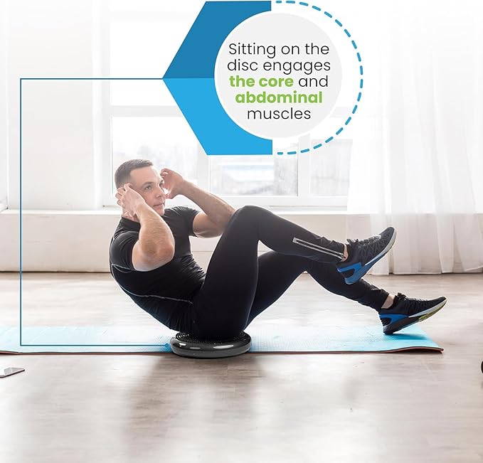 2 Pack Wobble Cushion Balance Disc - Wiggle Seat & Balance Pad for Exercise, Physical Therapy, Sensory Kids - Stability Disc, Dog Balance Disc