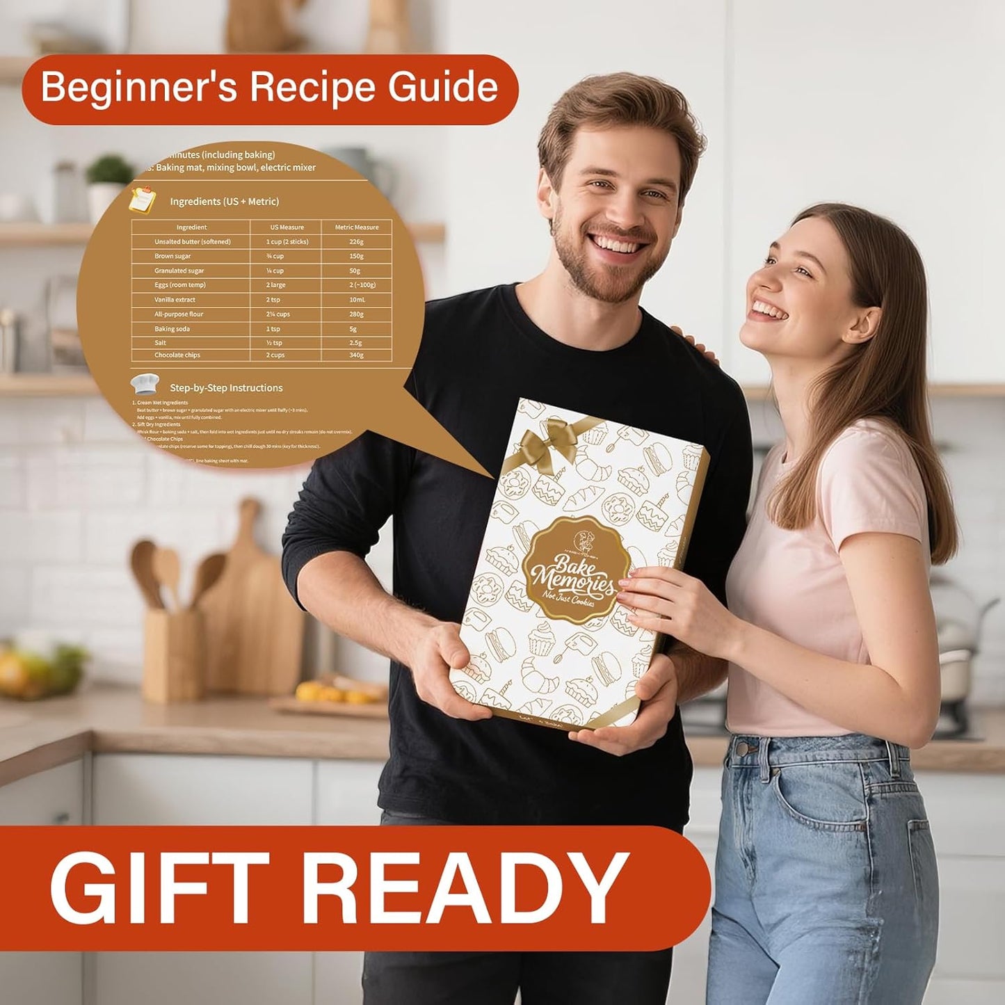 Non-Slip Silicone Baking Mat - 26x16 inch Extra Thick Pastry Mat with Measurements for Sourdough, Macarons, Bread, Pizza, Dough Rolling, Kneading, Heat Resistant to 480ยฐF Gift for Baker