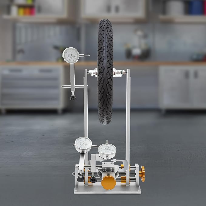 Bicycle Wheel Truing Stand ,Bicycle Wheel Repair Tool Kit Heavy-Duty Adjustable Repair Bracket w/3 Precision Gauges, Foldable Design, Universal 10-29" Wheelset Compatibility for Bike Shops & Home