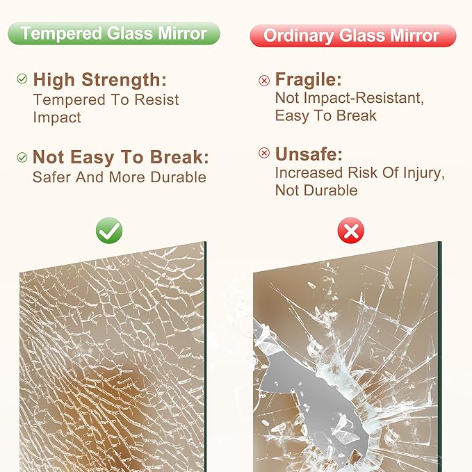 Hasipu Home Gym Mirror 83" L x 39" W - 1PC Large Full Body Mirror for Yoga, Wall-Mounted Mirrors for Fitness, Garage, Dance Studio, 0.16in Tempered Glass Frameless