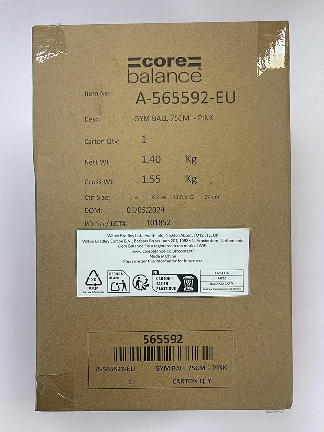 Exercise Ball for Workouts, Anti-Burst and Slip Resistant, Swiss Yoga Ball for Pregnancy, Stability, Fitness and Physical Therapy, 4 Sizes, with Pump