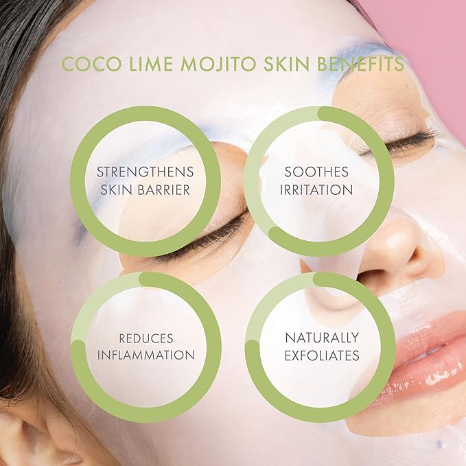 ESW Beauty Coco Lime Mojito Clarifying Face Mask - Hydrating, Revitalizing, Vegan Face Mask with Coconut Water, Lime & Tea Tree for Radiant Skin