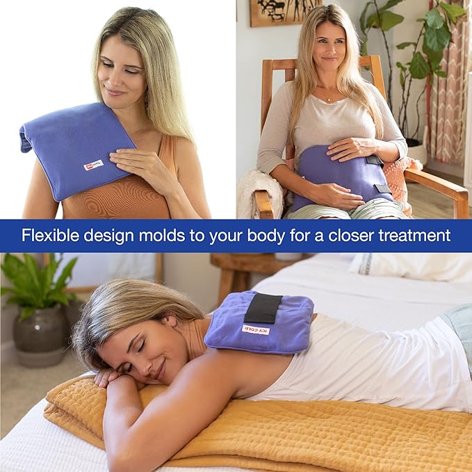 ThermiPaq Reusable Ice Pack and Hot Cold Pack For Injuries - Shoulder, Elbow, Ankles, Back and Knee Ice Pack, X-Large, 9.5 inches x 16 inches, Microwave Heating Pad