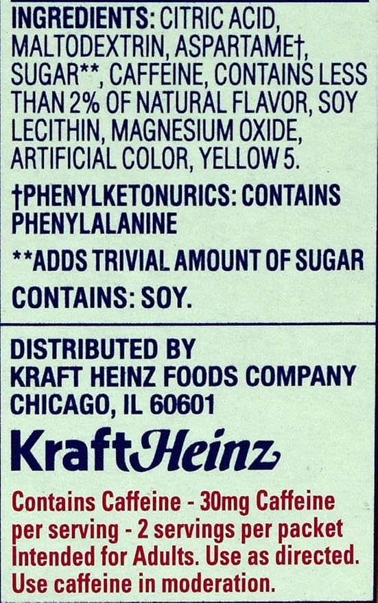 Crystal Light On The Go Citrus With Caffeine Drink Mix, 10-Packet Box (Pack of 26)