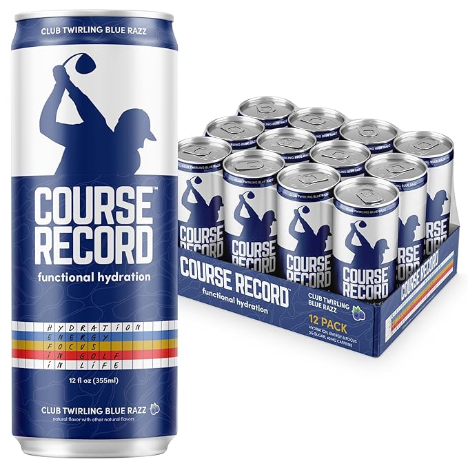 Functional Hydration Drink for Golfers β COURSE RECORD Variety Pack β Electrolytes, Calm Energy & Focus β Healthy Sports Drink β 12-Pack (12oz Cans) β Low Sugar, Low Caffeine